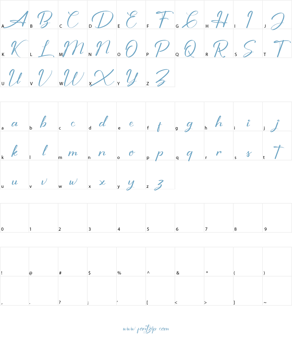 Shutter Braille Free Version Font Character